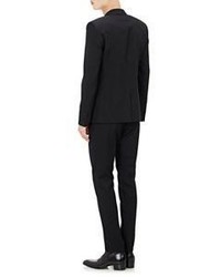 Saint Laurent Wool Gabardine Two Button Suit Black