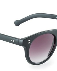 Topman 47mm Round Plastic Sunglasses Black