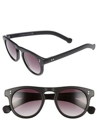 Topman 47mm Round Plastic Sunglasses Black