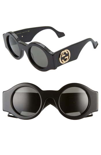 gucci 47mm round sunglasses