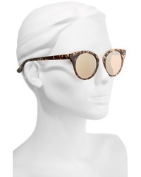 48mm Round Cat Eye Sunglasses Tort
