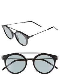 Fendi 49mm Mirrored Retro Sunglasses Black