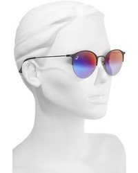 Ray-Ban 50mm Gradient Mirrored Sunglasses Gold Blue