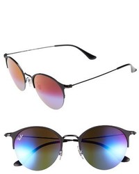 Ray-Ban 50mm Gradient Mirrored Sunglasses Gold Blue