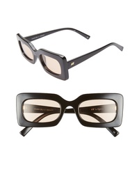 Le Specs 50mm Rectangle Sunglasses