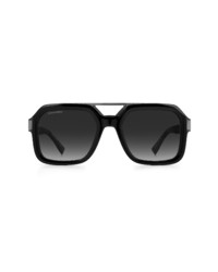DSQUARED2 54mm Square Sunglasses In Black Grey Shaded At Nordstrom