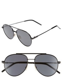 Fendi 55mm Aviator Sunglasses Black