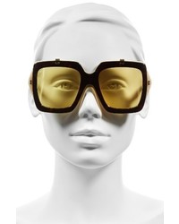 Gucci 55mm Flip Up Sunglasses Havana Yellow