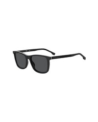 BOSS 55mm Polarized Rectangle Sunglasses In Black At Nordstrom