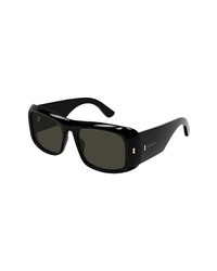 Gucci 56mm Rectangle Sunglasses In Black At Nordstrom