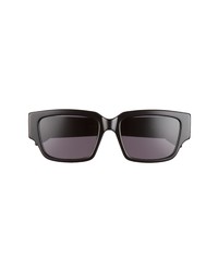 Alexander McQueen 56mm Rectangular Sunglasses In Black At Nordstrom