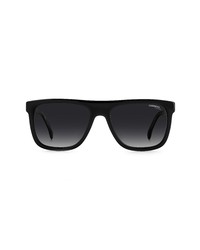 Carrera Eyewear 56mm Rectangular Sunglasses In Black Gray At Nordstrom