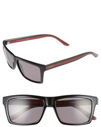 Gucci 56mm Rectangular Sunglasses