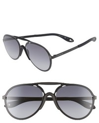 Givenchy 57mm Aviator Sunglasses Summit Black