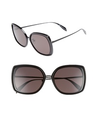 Alexander McQueen 57mm Square Sunglasses