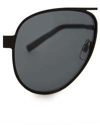Topman 59mm Aviator Sunglasses Black