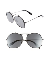Alexander McQueen 59mm Aviator Sunglasses