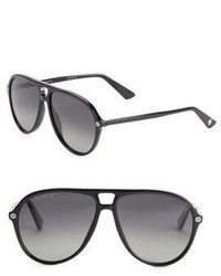 Gucci 59mm Polarized Pilot Sunglasses