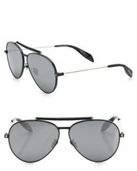 Alexander McQueen 62mm Aviator Sunglasses