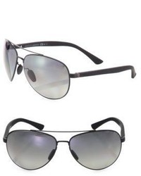 Gucci 63mm Metal Aviator Sunglasses