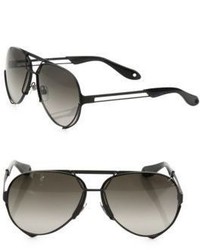 Givenchy 65mm Interchangeable Aviator Sunglasses