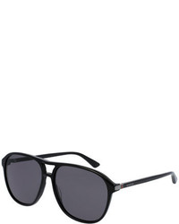 Gucci Acetate Aviator Sunglasses Black