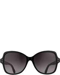 Bottega Veneta Acetate Butterfly Sunglasses Black