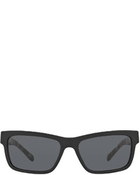 Burberry Acoustic Core Check Temple Rectangular Sunglasses