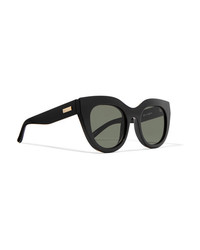 Le Specs Air Heart Cat Eye Acetate And Gold Tone Sunglasses