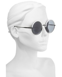 Aj Morgan Pancakes 52mm Gradient Lens Round Sunglasses White