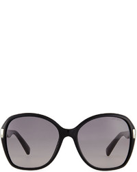 Jimmy Choo Alana Round Butterfly Sunglasses Black
