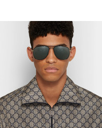 Gucci Aviator Style Metal Sunglasses