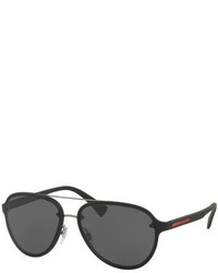 Prada Linea Rossa Aviator Sunglasses Black