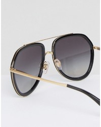 Dolce & Gabbana Aviator Sunglasses In Black
