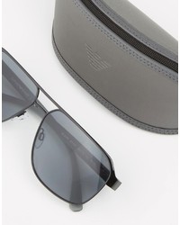 Emporio Armani Aviator Sunglasses With Side Detail