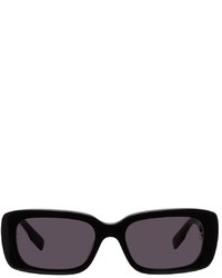 McQ Black Acetate Rectangular Sunglasses