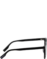 McQ Black Acetate Round Sunglasses