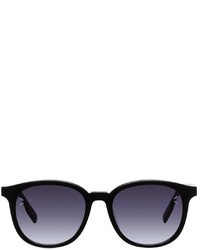 McQ Black Acetate Round Sunglasses