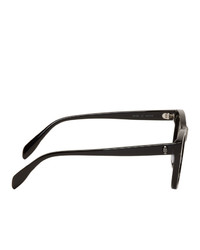 Alexander McQueen Black Acetate Sunglasses