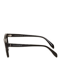 Alexander McQueen Black Acetate Sunglasses
