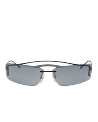 Prada Black And Grey Futuristic Sunglasses