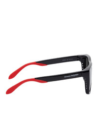 Alexander McQueen Black And Red Court Sunglasses