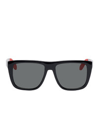 Alexander McQueen Black And Red Court Sunglasses