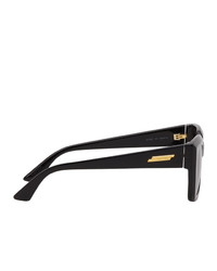 Bottega Veneta Black Angular Sunglasses