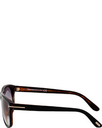Tom Ford Black Brown Olivier Sunglasses