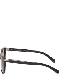 Jil Sander Black Brushed Matte Wayfarer Sunglasses