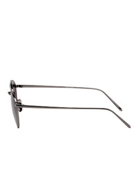 Linda Farrow Luxe Black Caine C6 Aviator Sunglasses