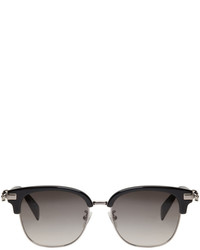 Alexander McQueen Black Classic Club Sunglasses