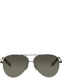 Victoria Beckham Black Classic Victoria Aviator Sunglasses