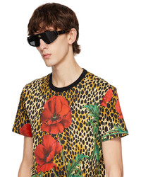 Dolce & Gabbana Black Crossed Sunglasses
